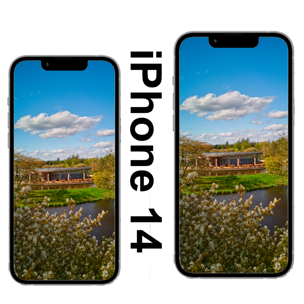 Restaurant Frühling versteckt hinter Bäumen Park der Gärten Wallpaper iPhone