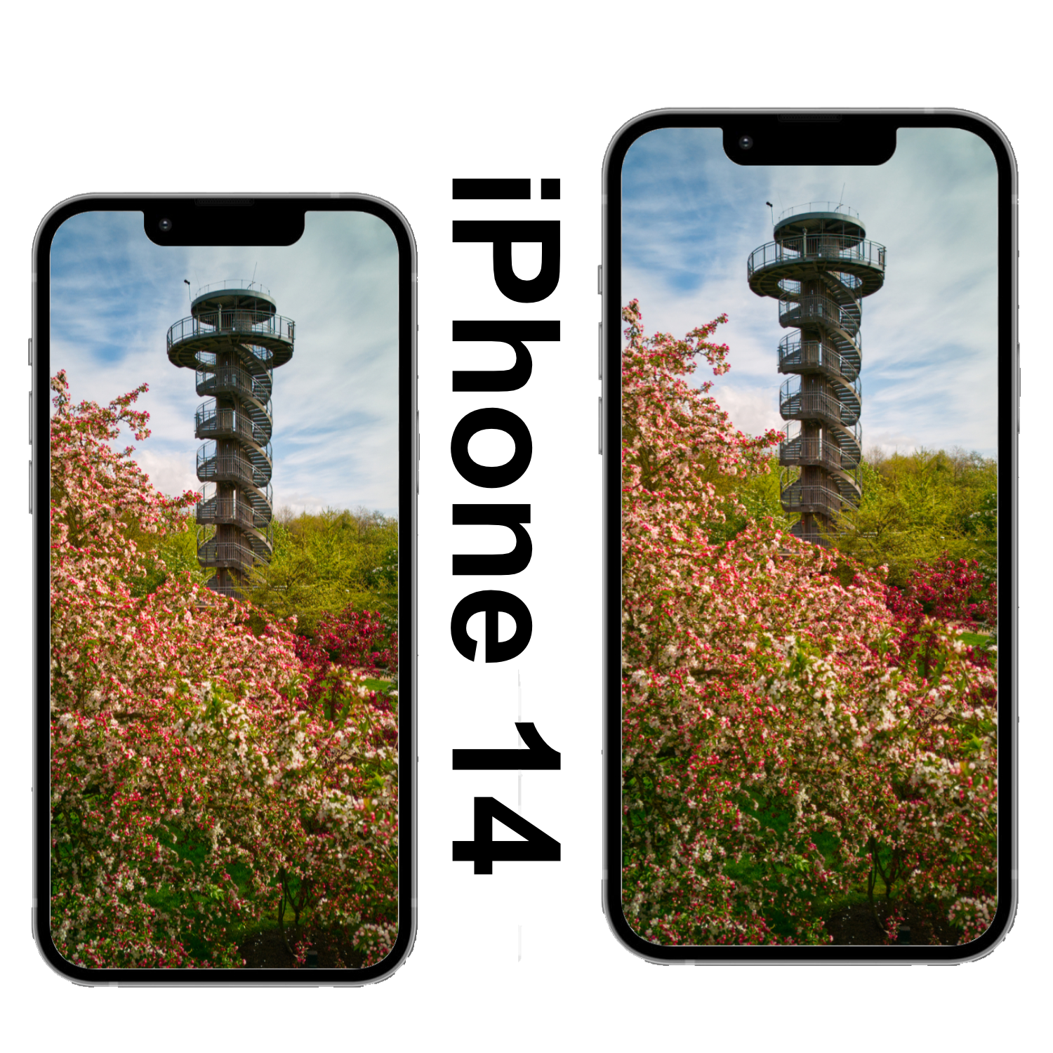 Aussichtsturm Zierapfel Nah Park der Gärten Wallpaper iPhone