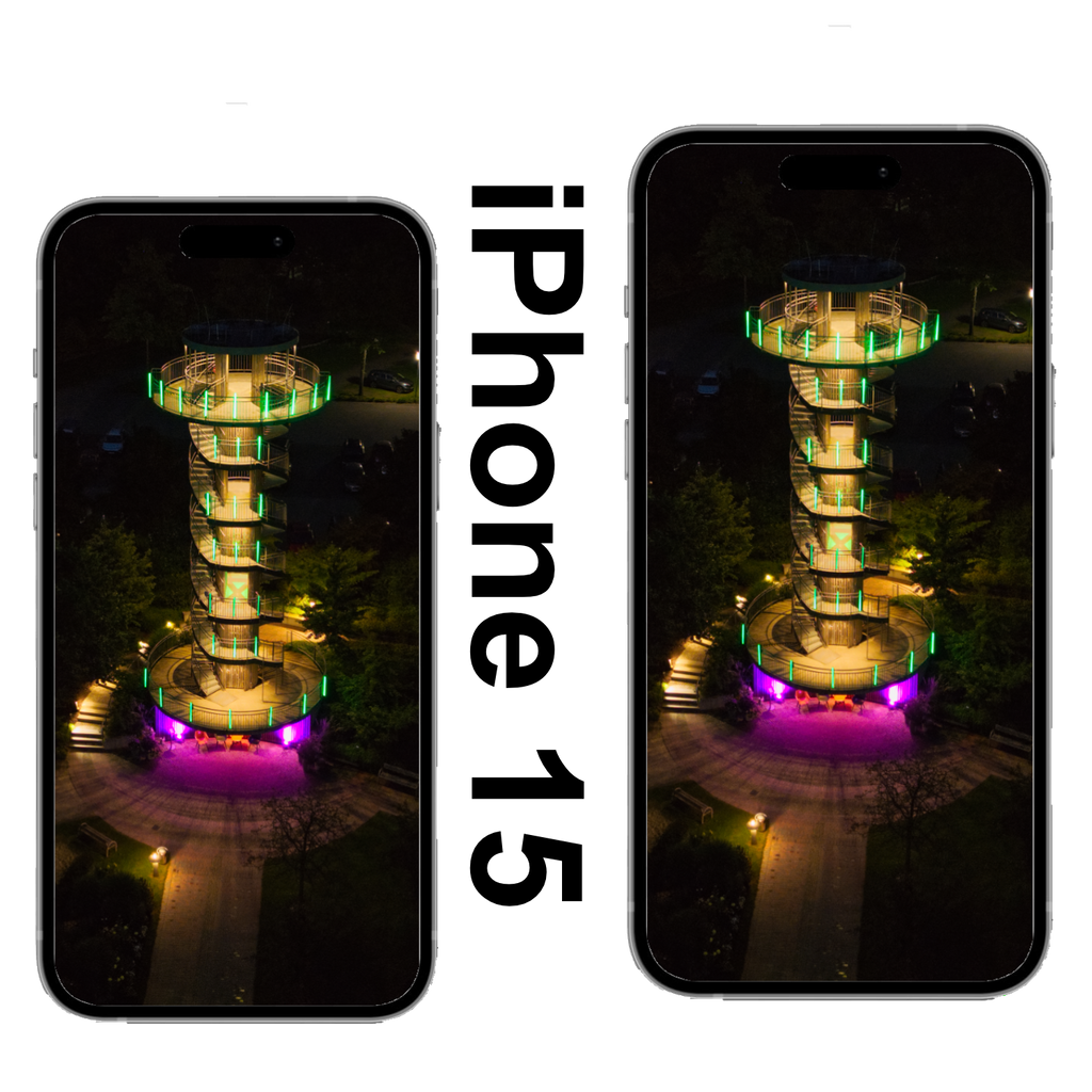 Illumination Aussichtsturm Park der Gärten wallaper iPhone