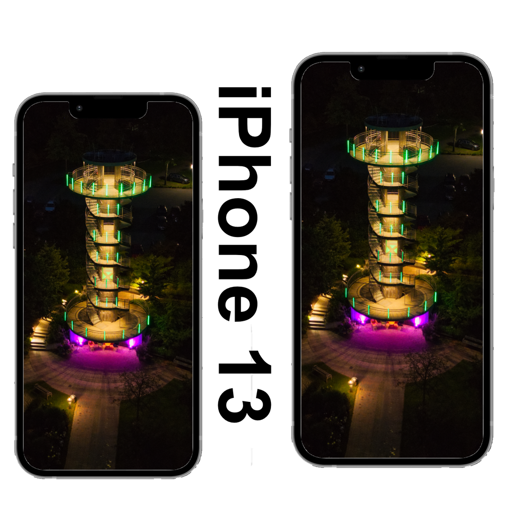 Illumination Aussichtsturm Park der Gärten wallaper iPhone